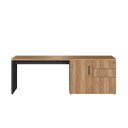 Ver imagem 7 de Conjunto Mesa Escritório 160cm C/ Balcão Nogal/preto