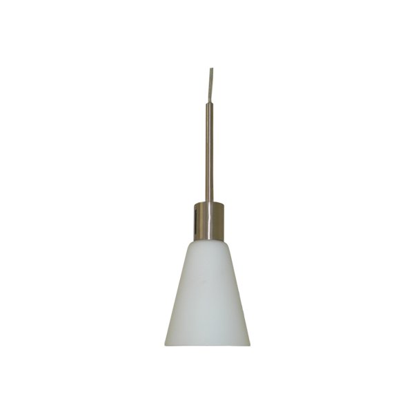 Pendente Flat Cromado Com Vidro Leitoso 1xE14 Eglo 82913v - 1