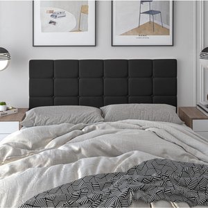 PAINEL CAMA BOX SUSPENSA ALINE PRETO  1.40