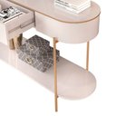Ver imagem 7 de Aparador de Sala Pés Metálicos 135cm Jaspe D04 Off White - Mpozenato