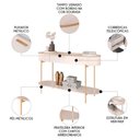 Ver imagem 3 de Aparador de Sala Pés Metálicos 135cm Jaspe D04 Off White - Mpozenato