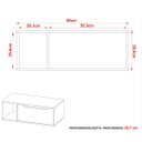 Ver imagem 5 de Gabinete de Banheiro 80 Cm com 1 Porta e Nicho Amêndoa/branco
