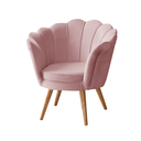 Ver imagem 1 de Poltrona Decorativa Pétala Rose Veludo - Luxuosa - Rosa
