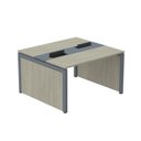 Ver imagem 2 de Estação de Trabalho Mesa Plataforma Escritório Dupla para 2 Pessoas com Caixa de Tomada Pé Painel