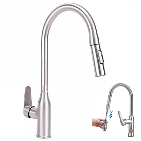 Torneira Gourmet Extensivel Cozinha Pia Ducha Articulada 2 Jatos Monocomando Agua Quente Fria Mesa B
