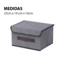 Ver imagem 2 de Conjunto 2 Caixa Organizadora Multiuso Dobrável Tecido Tampa