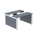 Ver imagem 2 de Estação de Trabalho Mesa Plataforma Escritório Dupla para 2 Pessoas com Caixa de Tomada Pé Painel