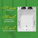 Ver imagem 6 de Banheira Dupla Olinda Completa com Hidro em Acrílico - 1.80x1.20x0.40 - 220v