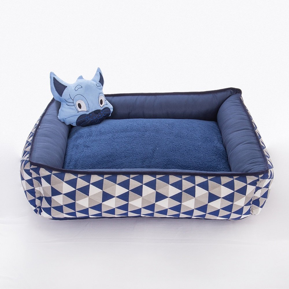 Comprar CAMINHA PET CAMA GATO CACHORRO LAVÁVEL DUBAI XADREZ AZUL P