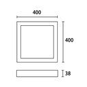 Ver imagem 3 de Painel de Led Blumenau Backlight Quadrado de Sobrepor 32w Bivolt Preto 3000k Luz Amarela