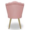 Cadeira para Studio Maquiagem Clinica Estética Veludo Rose Pés Dourado Bz Home Decor - 5