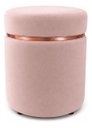 Ver imagem 3 de Puff Superior Rose Gold, Cor Nude Rose Veludo - Let Móveis