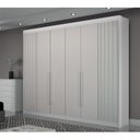 Ver imagem 1 de Guarda-roupa 06 Portas São Carlos MDF, portas ripadas e 6 gavetas internas