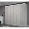 Guarda-roupa 06 Portas São Carlos MDF, portas ripadas e 6 gavetas internas - 1