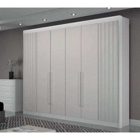 Guarda Roupa Casal Ripado 6 Portas 6 Gavetas 100% MDF São Carlos