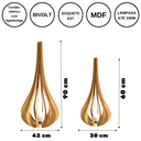 Ver imagem 3 de Luminária de Chão MDF IBIZA:MDF CRU/Kit com 2 - 90x42cm e 60x30cm