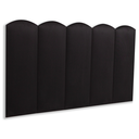 Ver imagem 1 de Cabeceira Solteiro Modulada Nuvem Cama Box Suede Preto