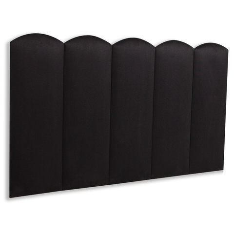 Cabeceira Solteiro Modulada Nuvem Cama Box Suede Preto