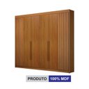 Ver imagem 3 de Guarda-roupa 06 Portas São Carlos MDF, portas ripadas e 6 gavetas internas