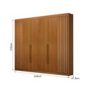 Ver imagem 4 de Guarda-roupa 06 Portas São Carlos MDF, portas ripadas e 6 gavetas internas