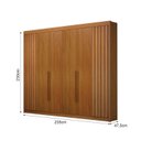 Ver imagem 5 de Guarda Roupa Casal Ripado 6 Portas 6 Gavetas 100% MDF São Carlos