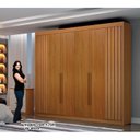 Ver imagem 5 de Guarda-roupa 06 Portas São Carlos MDF, portas ripadas e 6 gavetas internas