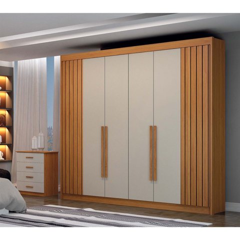 Guarda Roupa Casal Ripado 6 Portas 6 Gavetas 100% MDF São Carlos