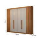 Ver imagem 5 de Guarda Roupa Casal Ripado 6 Portas 6 Gavetas 100% MDF São Carlos