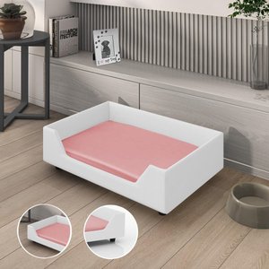 Cama Pet Cor Branca com Rosa