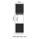Ver mais imagens de Torre Quente Agata 60cm 1 Porta e 3 Gavetas Branco e Preto