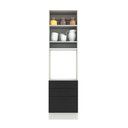 Ver imagem 4 de Torre Quente Agata 60cm 1 Porta e 3 Gavetas Branco e Preto