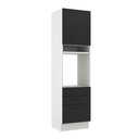 Ver imagem 1 de Torre Quente Agata 60cm 1 Porta e 3 Gavetas Branco e Preto