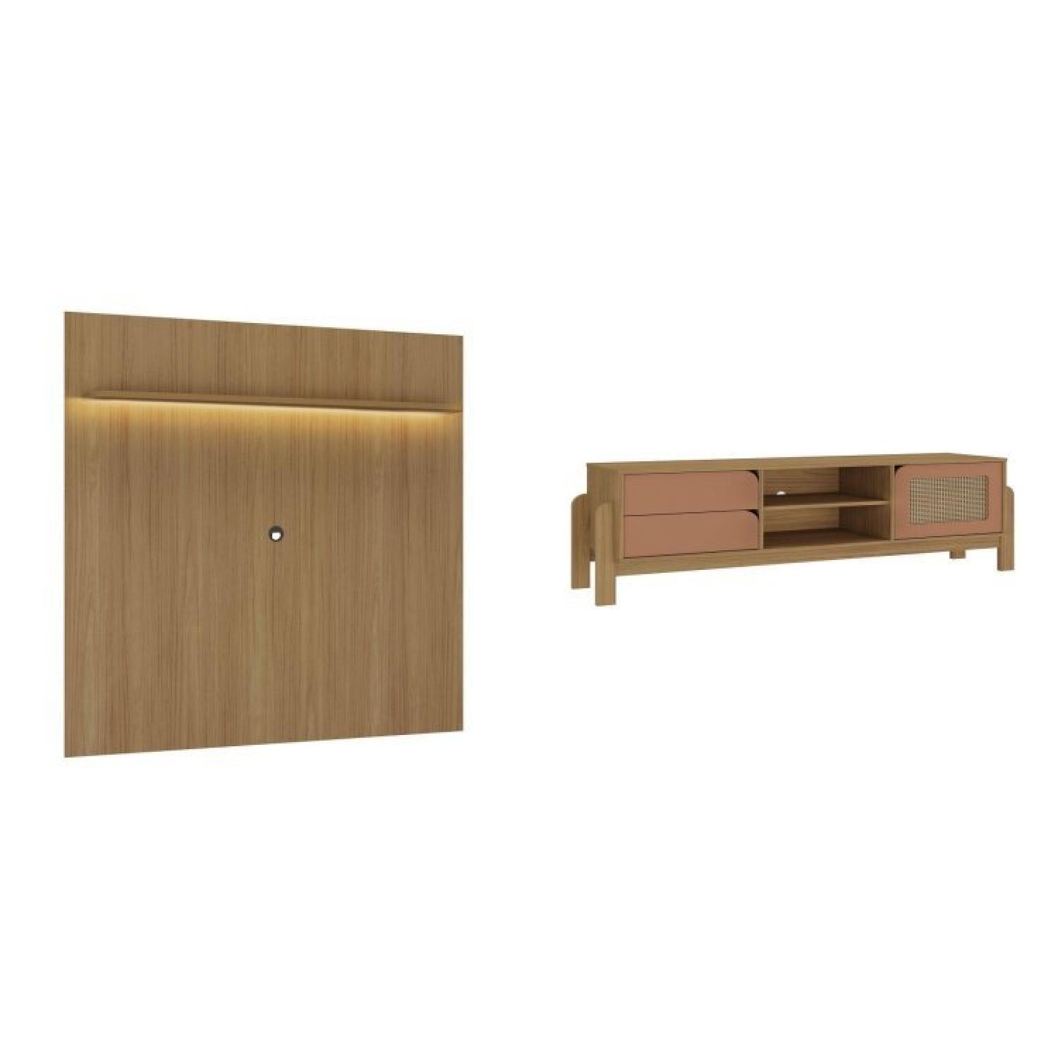 Rack com Painel Ripado para Tv até 75 Pol Canadá Liverpool | MadeiraMadeira