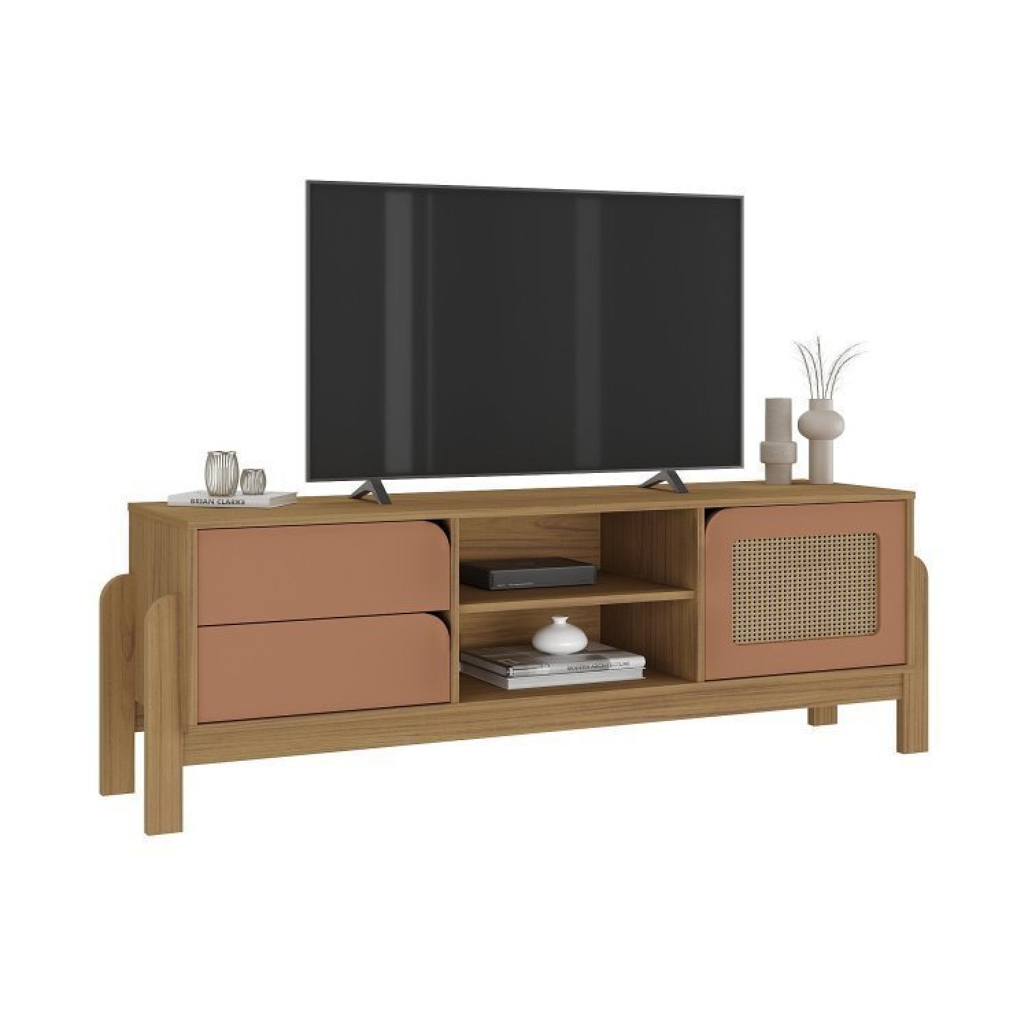 Rack com Painel Ripado para Tv até 75 Pol Canadá Liverpool | MadeiraMadeira