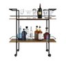 Carrinho Bar Industrial com 2 Prateleiras P1036 Preto/mel - 3