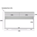Ver imagem 4 de Aparador para Sala de Estar 2 Gavetas 136cm Luxe L06 Avelã/Off White - Mpozenato