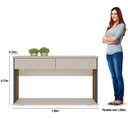 Ver imagem 5 de Aparador para Sala de Estar 2 Gavetas 136cm Luxe L06 Avelã/Off White - Mpozenato