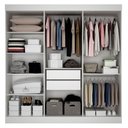Ver imagem 2 de Guarda Roupa Casal 6 Portas Delta Branco - Leifer