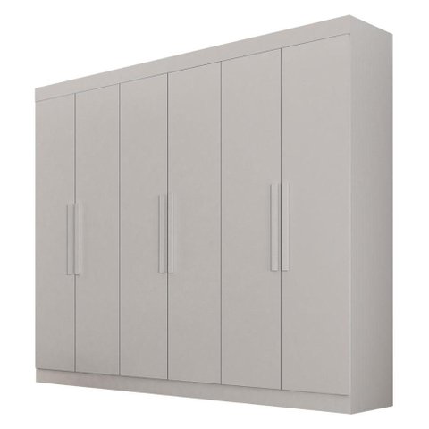 Guarda Roupa Casal 6 Portas Delta Branco - Leifer