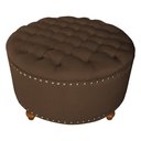 Ver imagem 1 de Puff Amora 70 Cm Suede Marrom Slk Decor Amara