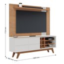 Ver imagem 4 de Rack Bancada Laguna Portas Nichos e Adega Freijó/off White Matte & Mesa de Centro Aruba Off White/