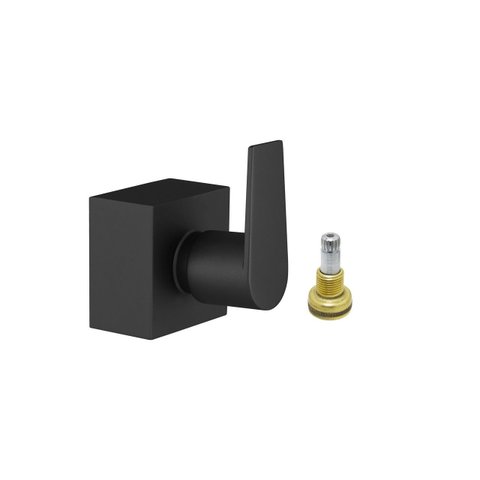 Acabamento Para Registro Geral 50MM Preto Fosco Quadrado Alavanca Chuveiro Banheiro Padrão Fabrimar 