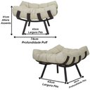 Ver imagem 4 de Kit Poltrona Costela + Puff Almofada Decorativo Alumínio