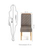 Conjunto Kit 2 Cadeiras de Jantar Dj Móveis Lidia Cedro Veludo Lunar - 7