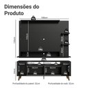 Ver imagem 3 de Rack com Painel para Tv até 60 Polegadas 180 Cm com Pés Preto/rustic Cancun Madesa