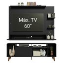 Ver imagem 5 de Rack com Painel para Tv até 60 Polegadas 180 Cm com Pés Preto/rustic Cancun Madesa