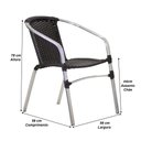 Ver imagem 4 de Jogo 4 Cadeiras Floripa e Mesa Com Tampo Tramado em Alumínio Piscina, Área, Jardim Trama Original