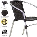 Ver imagem 5 de Jogo 4 Cadeiras Floripa e Mesa Com Tampo Tramado em Alumínio Piscina, Área, Jardim Trama Original