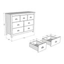 Ver imagem 4 de Cômoda 7 Gavetas 110x80,5cm Topazio