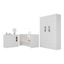 Ver imagem 2 de Quarto de Bebê Completo com Berço 3 em 1 para Colchão 130x60cm Amora Multimóveis Mp4549